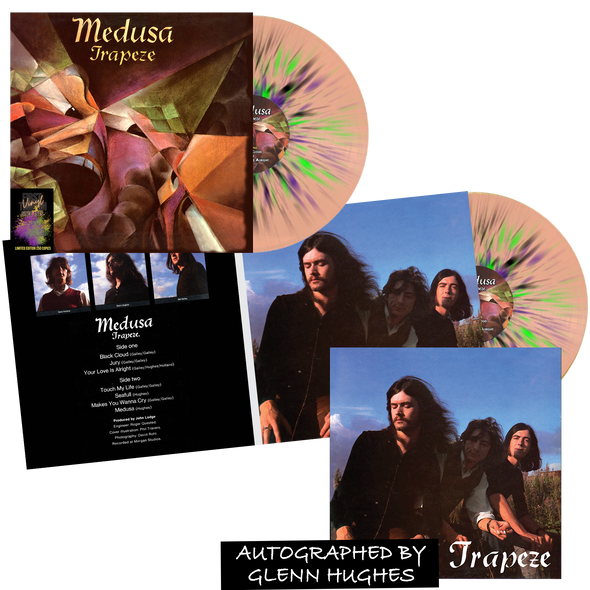 Trapeze - 'Medusa' Amber with Purple, Green, & Black Splatter Vinyl Bundle