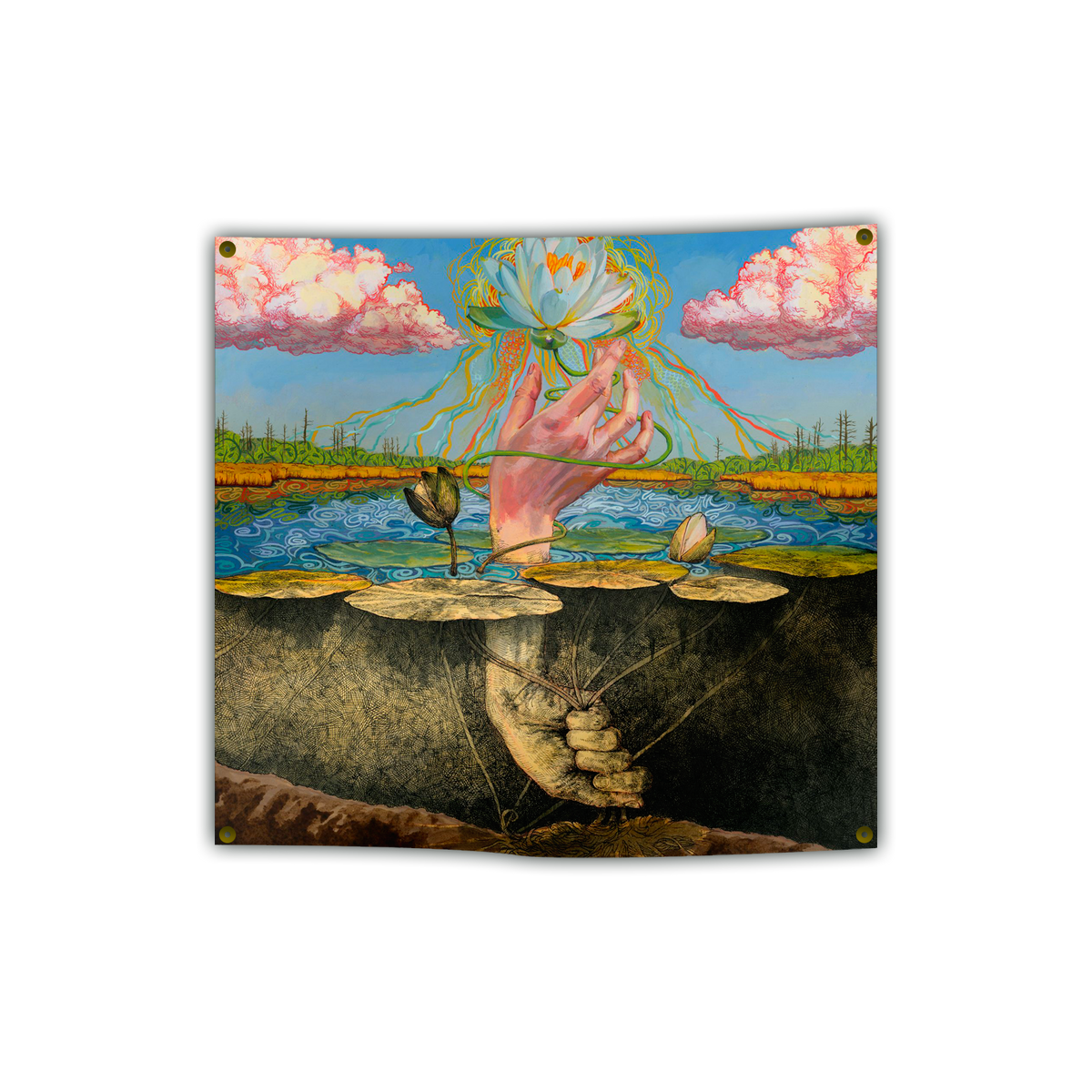 Moon Tooth 'Phototroph' 4x4 Wall Flag