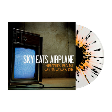 Sky Eats Airplane - "Everything Perfect On The Wrong Day" Clear w/ Orange + Black Splatter Vinyl