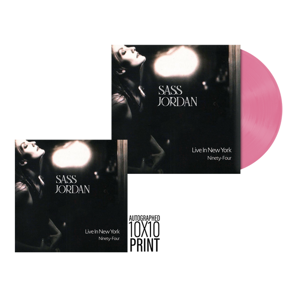 Sass Jordan - "Live In New York Ninety-Four" Pink Vinyl + Autographed Flat Bundle