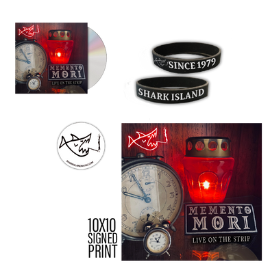 SHARK ISLAND - “MEMENTO MORI Live On The Strip” CD w/ Signed Flat Bundle