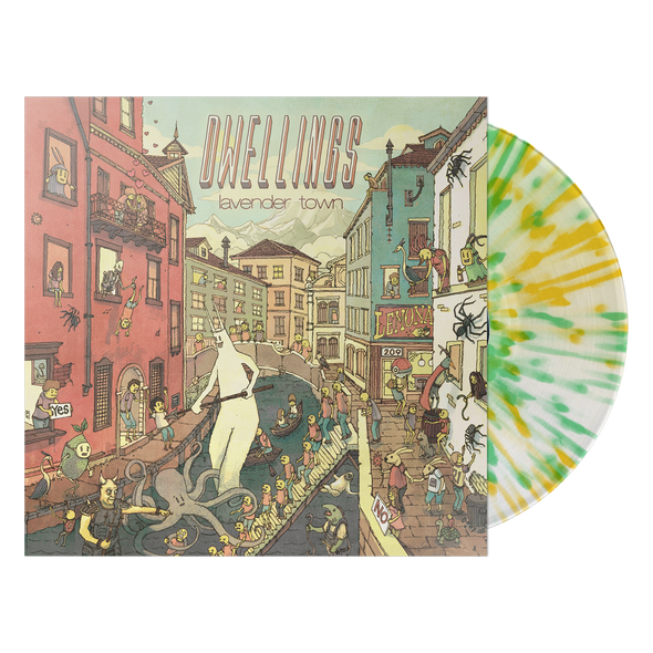 Dwellings "Lavender Town" Lemon/Lime Splatter Vinyl + Lime Guy Bundle