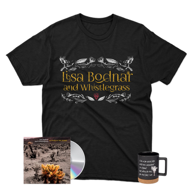 Lisa Bodnar & Whistlegrass - '40 Years In The Desert' CD, Logo Shirt, Mug Bundle