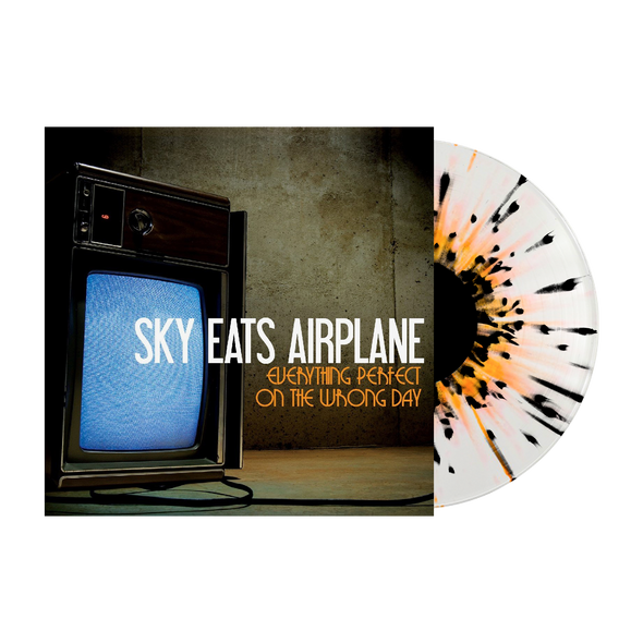 Sky Eats Airplane - "Everything Perfect On The Wrong Day" Clear w/ Orange + Black Splatter Vinyl